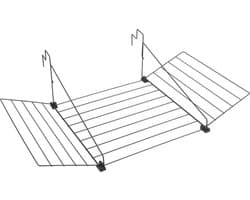 Tomado - Droogrek Tilburg - Voor radiator, balkon, deur of balustrade - 12 meter drooglengte - Ophangbaar - Zwart - 5 jaar garantie