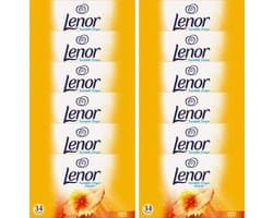 Lenor - Droogtrommeldoekjes - Zomerbries - Summer Breeze - 12 x 34 doekjes - Voordeelverpakking