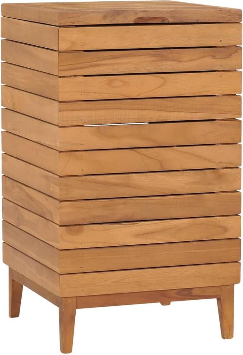 vidaXL - Wasmand - 40x40x70 - cm - massief - teakhout — afbeelding 1
