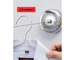 Waslijn uittrekbaar - Waslijndraad - 2,8 meter - Wasdraad - Uittrekbare Waslijn - Roldrooglijn - automatische waslijn - wanddroogrek - droogrek