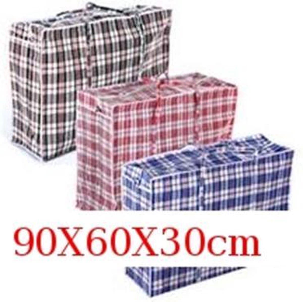 Waszak JUMBO 90X60X30 met rits set van 2 - boodschappentas - reistas - BIG shopper -Waszak — afbeelding 1