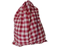 Katoenen waszak -L- Heavy Duty - met trekkoord - Rood