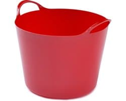 Whitefurze Flexibele emmer - 14 liter - Kunststof - Rood - 32 x 36 x 25 cm