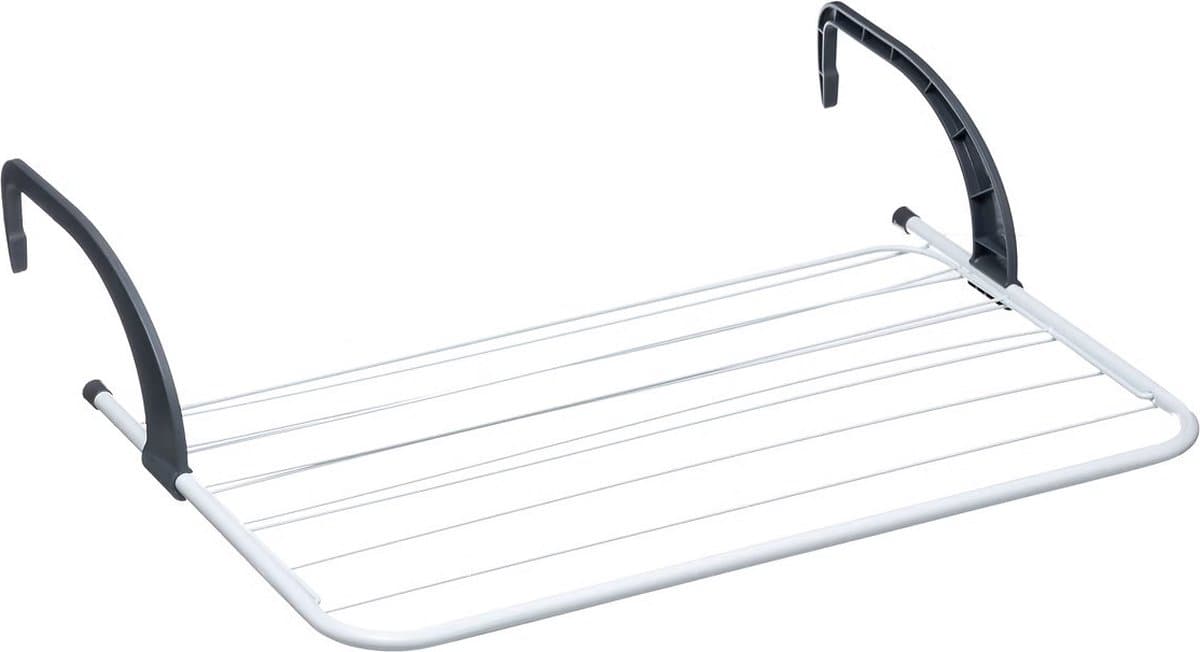 5Five Inklapbaar klein wasgoedrekje/droogrek - 7 meter waslijn - Ophangbaar - 60 x 55 cm - radiator/deur — afbeelding 1