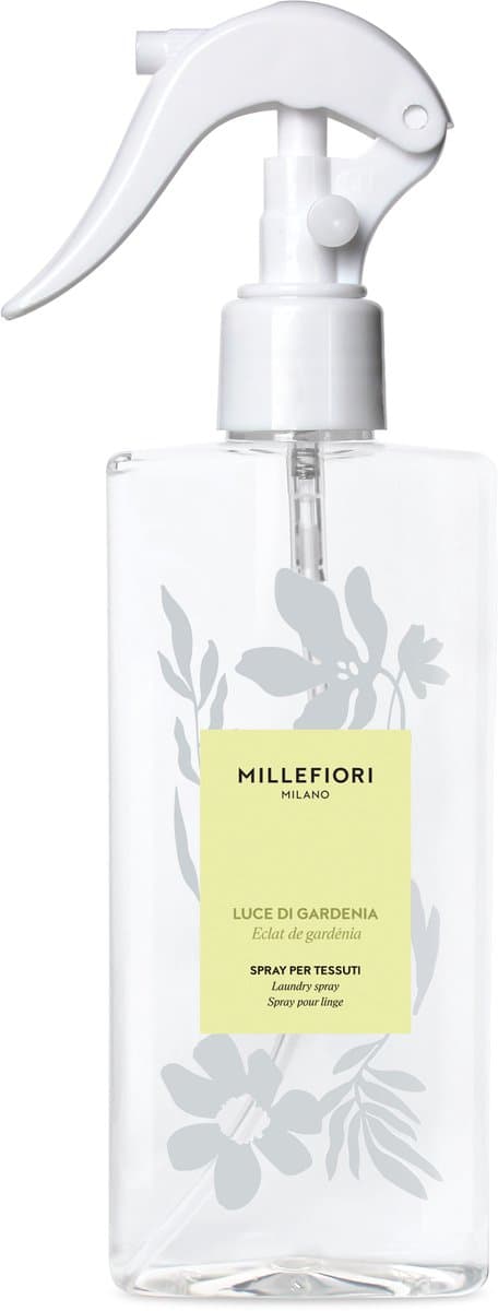 Millefiori Laundry - Textielspray 200 ml - Luce di Gardenia - Textielverfrisser - Wasspray — afbeelding 1