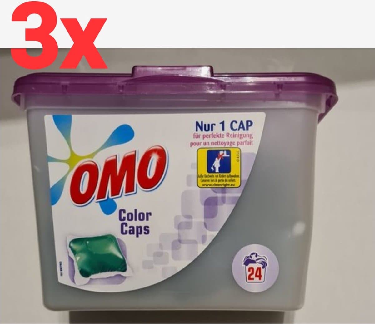 Omo wastabletten - Color Caps 72 wasbeurten (3X24wasbeurten) — afbeelding 1