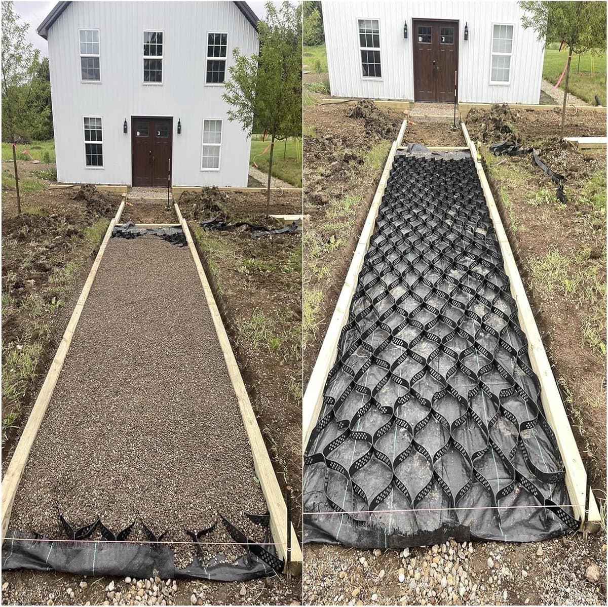 Grondrooster Stabilisator - Oprit Tegels - Bodem Stabiliseren - Hoge Draagkracht - 5cm Dik - Zwart — afbeelding 1