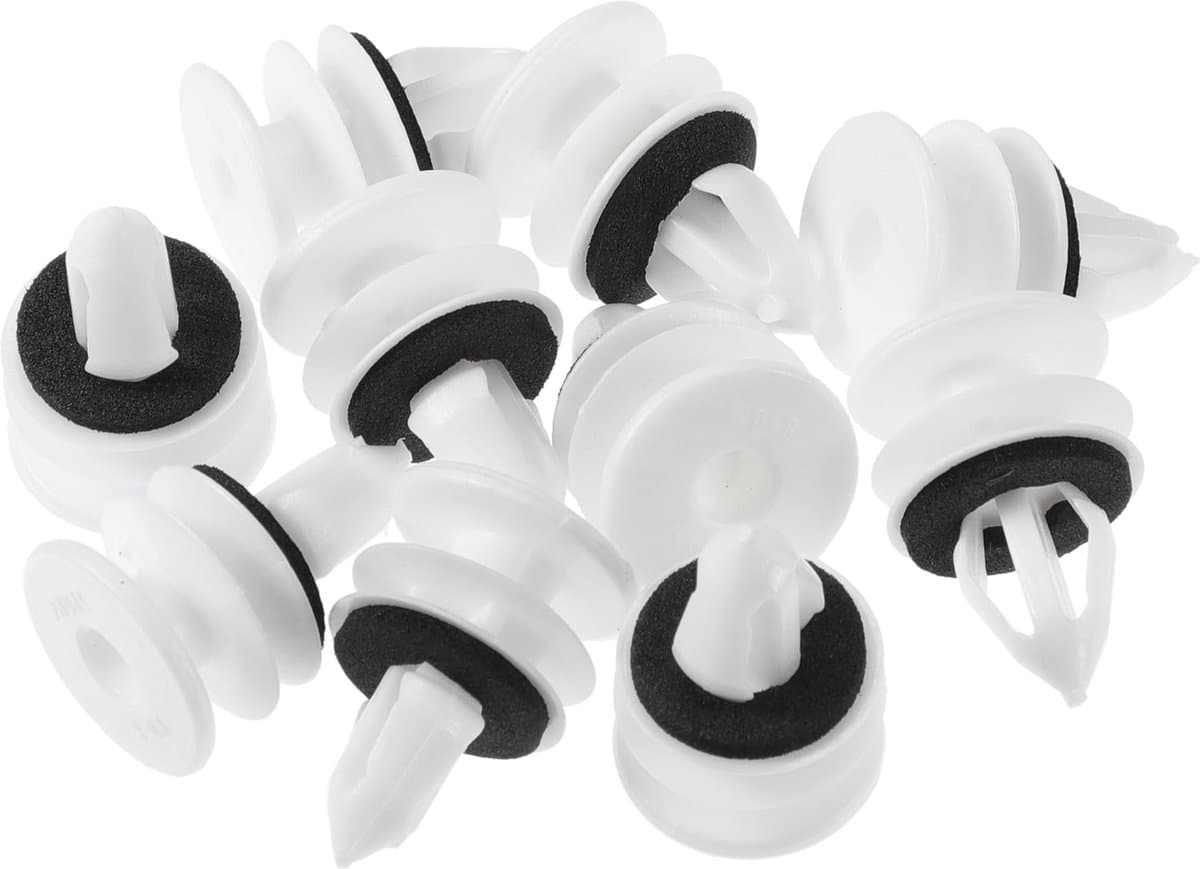 Dailygoods- Deurbekledingsclips - Duurzaam Kunststof - 10 Stuks - Wit - Slijtvast - Voor Chevrolet/Buick - Totale Lengte 28 mm - Autoclips — afbeelding 1