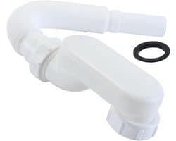 Flexibele Afvoer Sifon - Douche Afvoer Bad Afvoer - Badkamer Installatie - Ruimtebesparend Ontwerp - 48-96 cm - Wit