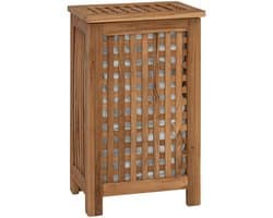 vidaXL - Wasmand - Naturel - 35 - x - 25 - x - 60 - cm - Massief - Teakhout