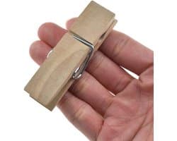 Houten Kledingspelden - Wasknijpers - Kleding Drogen - Extra Breed Vallen Niet Uit - 11 Stuks 28 Inch - Houtkleur