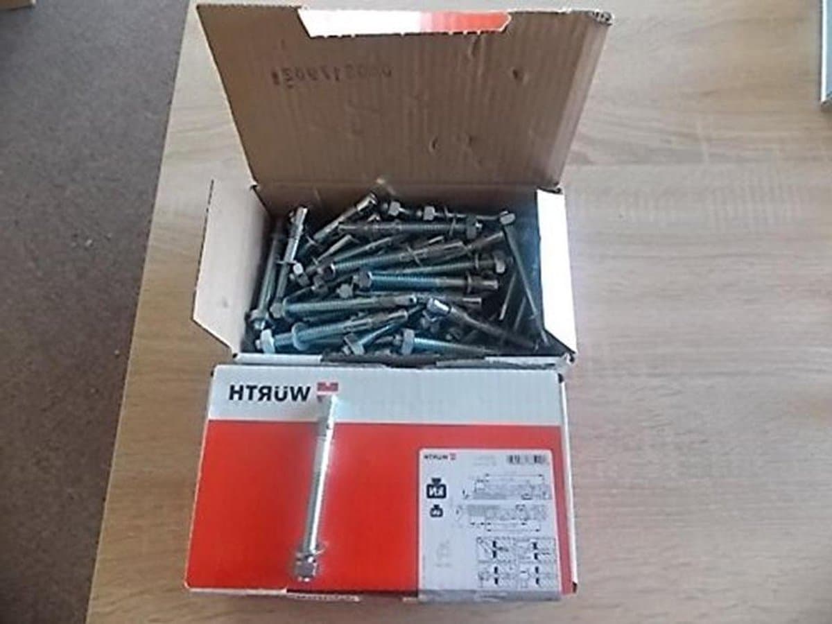 Boutenanker - Klokanker Fixanker - Vastzetten van zware objecten - Verzinkt staal - M12x110 - Zilver — afbeelding 1
