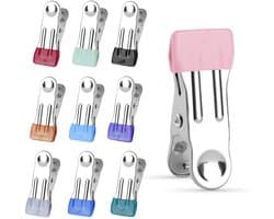 Dailygoods - Dailygoody - Wasknijpers - Robuuste klemmen - 20 stuks - Roestvrij staal - Stevige clips - Perfect voor kleding en handwerk