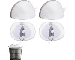 Set van 4 Wasnetten voor Ondergoed en Bh's - Herbruikbare Waszak met Rits voor Kleding, Ondergoed en Sokken