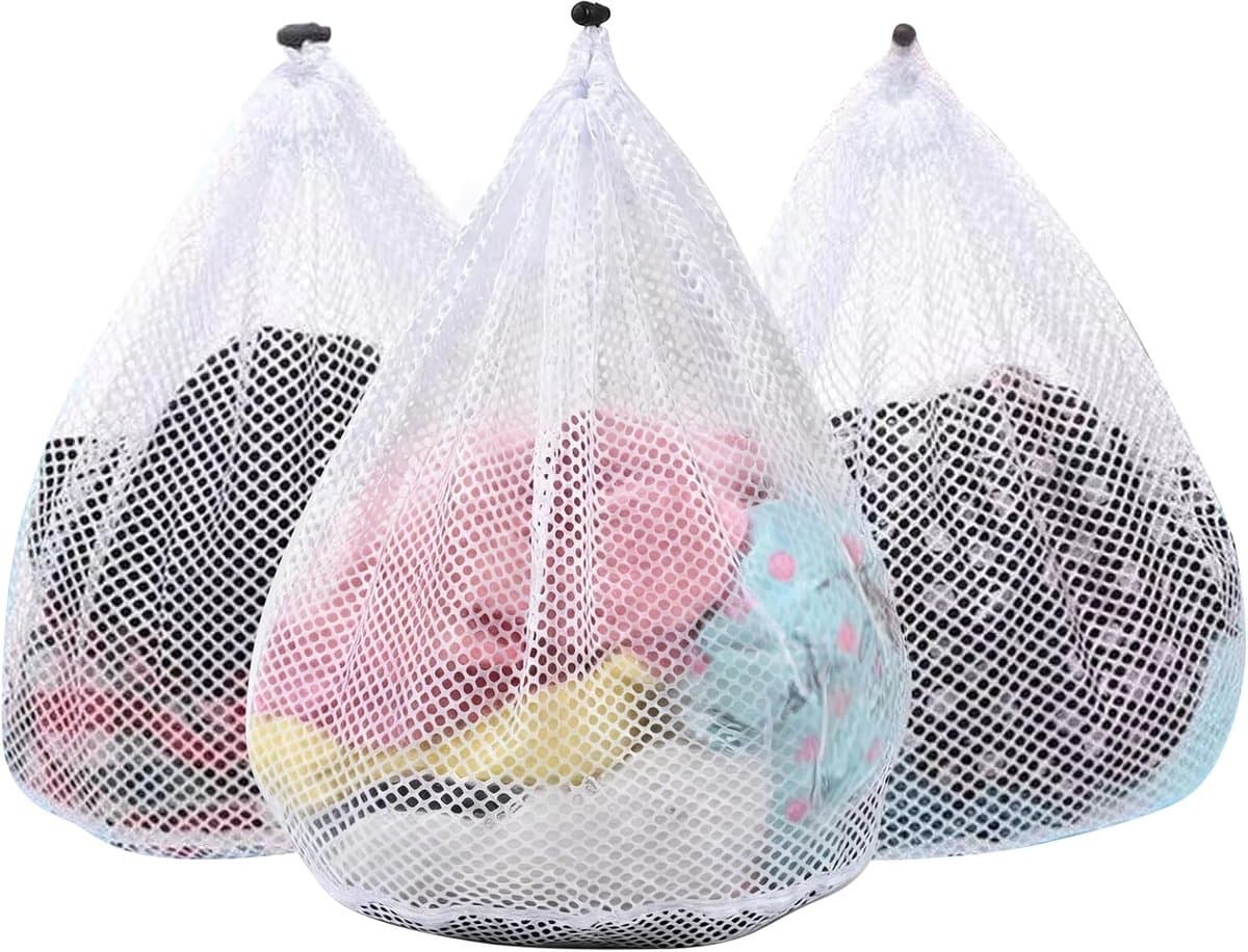 3-Stuks XXL Waszakken met Trekkoord - Jumbo 80x60cm - Voor Dekbed & Jassen — afbeelding 1