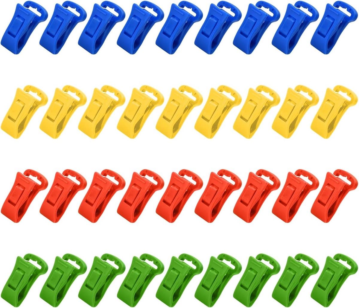 Sokkenklemmen - Kledingklemmen Ophanghaken - Sokken Organiseren - Veelzijdige Set - 36 Stuks - Heldere Kleuren — afbeelding 1