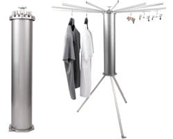 Cosensi- Droogrek Inklapbaar - Ruimtebesparend - Aluminium - Robuust - Uittrekbare Stangen - Geschikt voor Binnen/Buiten - Wasrek