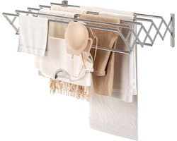RUX® Wanddroogrek Inklapbaar - Wanddroogrek - Zilver - 59cm x 80cm x 19cm