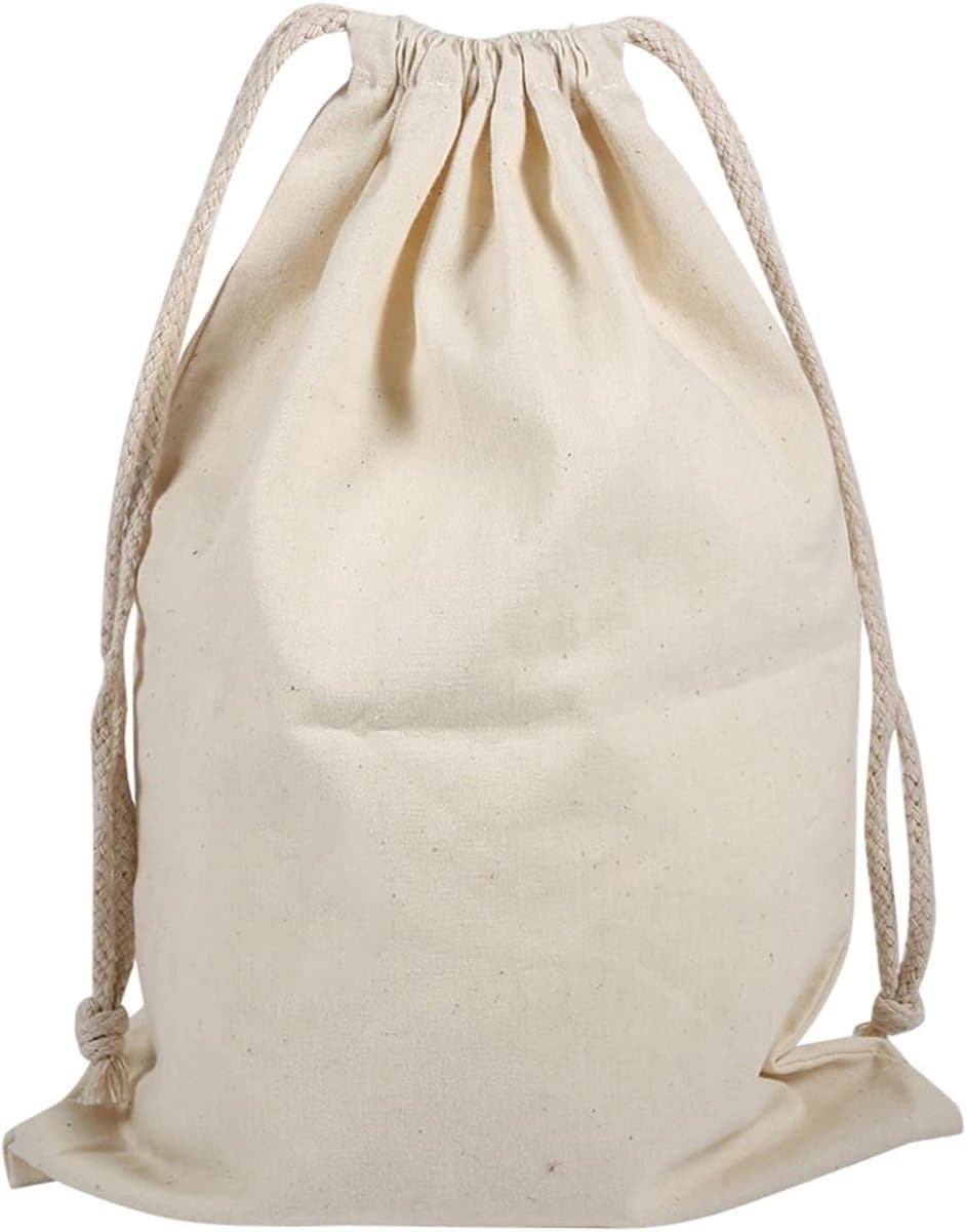 Katoenen Waszak voor het Sorteren van Vuile Kleding, Herbruikbare Opbergzak voor Thuis en Reizen (22 * 28cm) — afbeelding 1