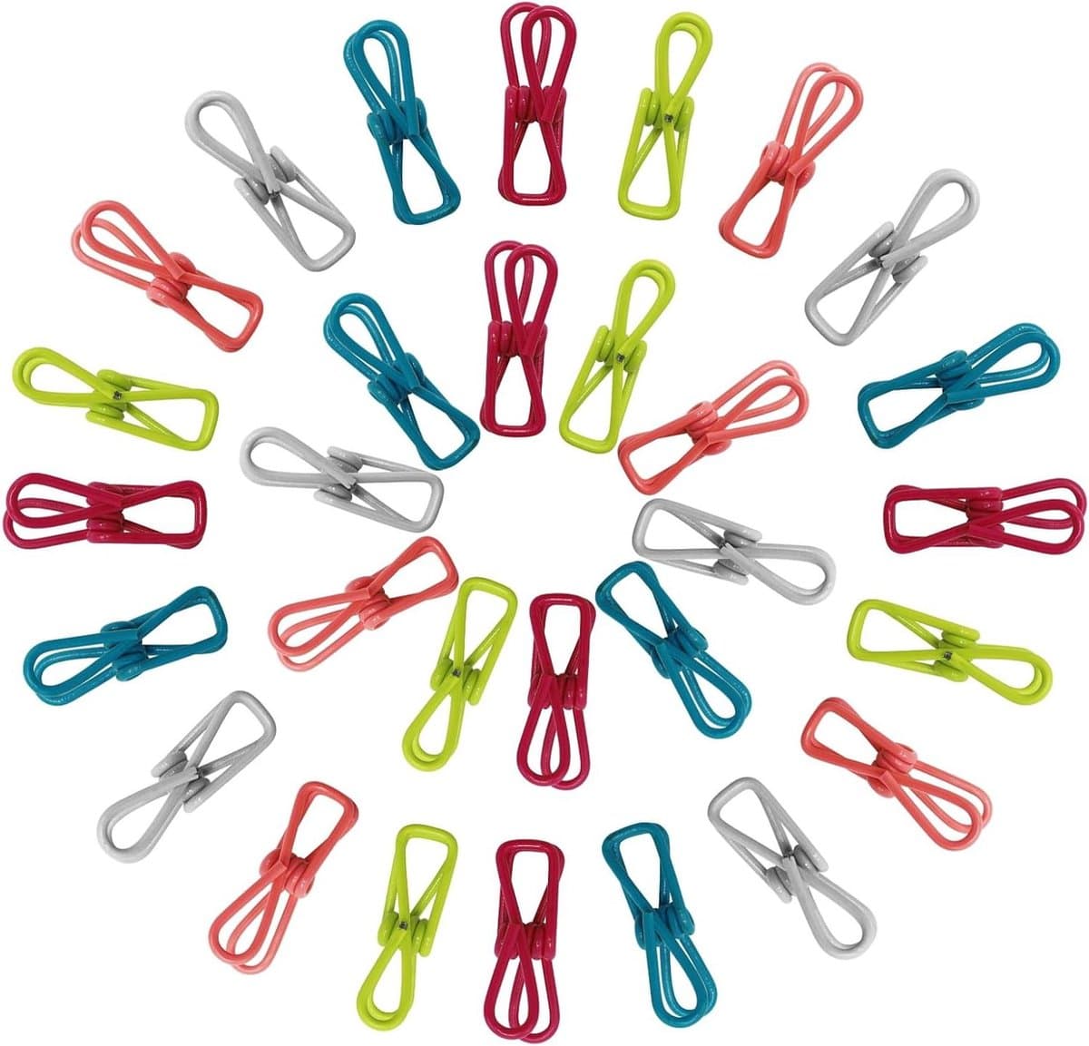 Voedselzak Knijpers - Zak Sealer Clips - Levensmiddelen Bewaren - Staal en PVC Gecoat - 5.5cm - Meerkleurig — afbeelding 1