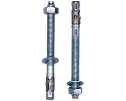 Wigankers - Verzinkte ankers - Bevestigen in beton - Zelfuitzettend door clip - M14 x 180 mm - Verzinkt