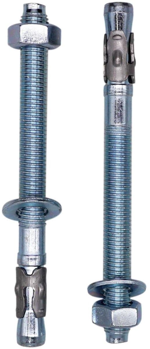 Wigankers - Verzinkte ankers - Bevestigen in beton - Zelfuitzettend door clip - M14 x 180 mm - Verzinkt — afbeelding 1