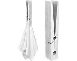 Grote Wasknijper - Handdoekhouder Clips - Handdoeken Ophangen - Decoratief Accent - 30 cm Lengte - Wit