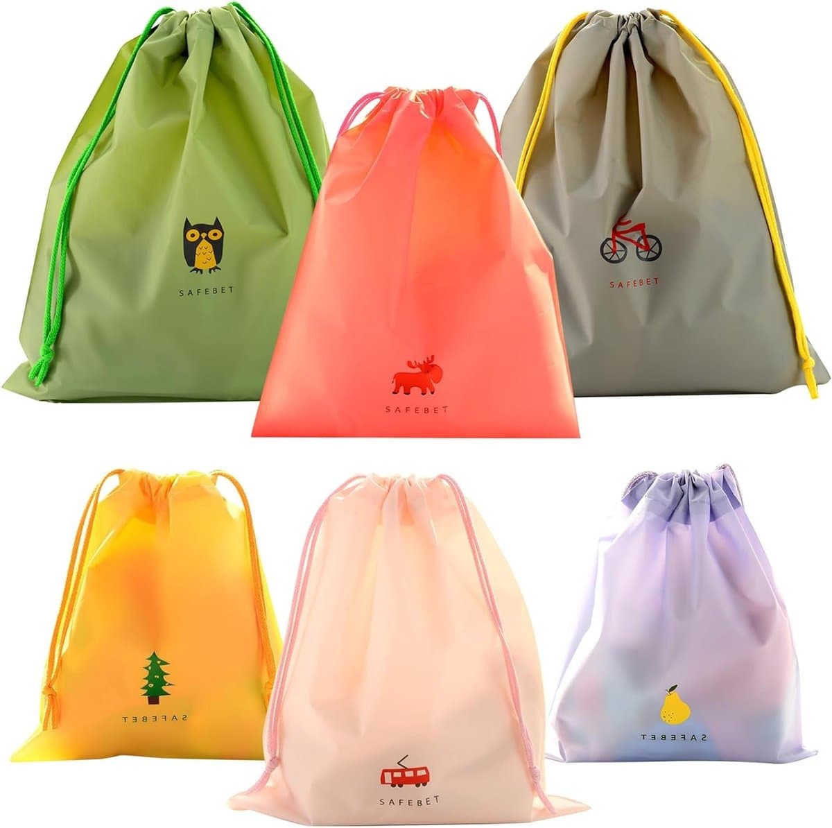 Waterdichte Waszakken Set van 6, Grote Capaciteit, Ideaal voor Reizen, Kamperen en Thuisgebruik — afbeelding 1