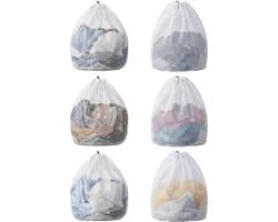 Set van 10 gaaszakjes met trekkoord - Grote nylon waszakken van gaas - Te gebruiken als cadeauzakjes, vaatwaszakjes - Met schuifbaar trekkoord - Geschikt voor keuken, sieraden, huwelijksgeschenken, huishoudelijke artikelen (30 x 40 cm)