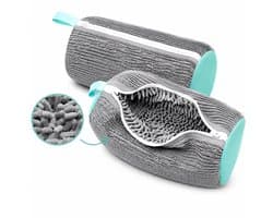 Schoenenwaszak Set van 2 – Waszak voor Schoenen en Sneakers – 360° Reiniging – Beschermt tegen Beschadigingen – Herbruikbaar Wasnet voor Wasmachine — afbeelding 1