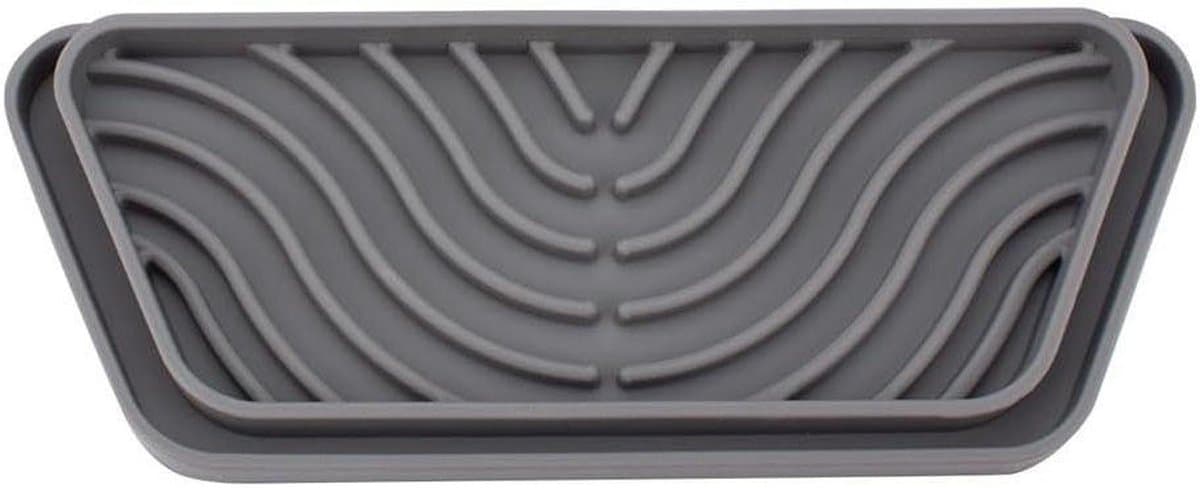 Waterdispenser Lekbak - Druppelopvangbak - Voorkomt Morsen - Aanpasbare Grootte - 20.9 x 10 cm - Grijs — afbeelding 1