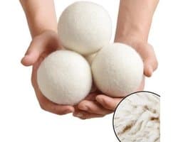 Duurzame wollen droger ballen - Drogerballen - Dryer balls - Wasdroger ballen - Ballen voor snellere droogtijd - Drogerbollen - 6 stuks