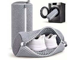 BOTC Schoenwaszak - Waszak voor schoenen - 2 stuks - Herbruikbaar - Wasmachine&Droger - voor Sneakers en Tennisschoenen - Grijs