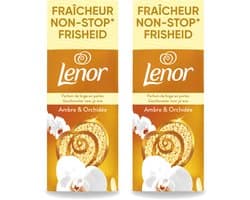 2 x Lenor – Geurbooster – Amber & Orchidee – 12 Wasbeurten – 155 g - Voordeelverpakking - 2 stuks