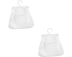 Wasknijperhouder Set - Mesh opbergtas - Thuis organiseren - Ademend materiaal - 24.5x22CM - Wit