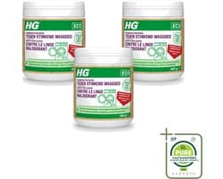 3 x HG ECO - Wasmiddeltoevoeging Tegen Stinkend Wasgoed - Effectieve Formule - 16 Wasbeurten - 500 g - Grootverpakking - Vaatwasstrips - Wasmiddel - Stankmoleculen - Wasgoed - Wasmiddeltoevoeging - Stinkend Wasgoed