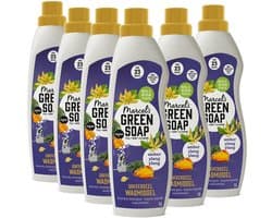 Marcel's Green Soap Universeel Wasmiddel - Amber & Ylang Ylang - 6 x 1L - 138 wasbeurten