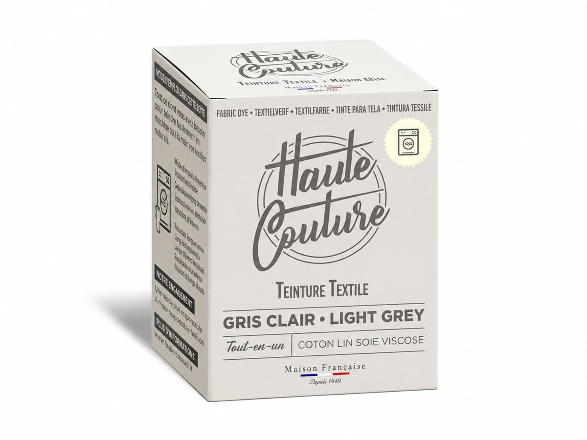 Haute Couture Textielverf 350 g – Lichtgrijs – All-in-One Wasmachineverf — afbeelding 1