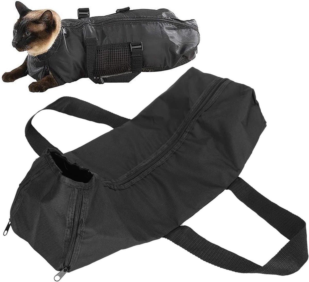 Kattenwaszak voor het trimmen van klauwen, veilig en comfortabel voor katten tijdens het baden en verzorgen — afbeelding 1