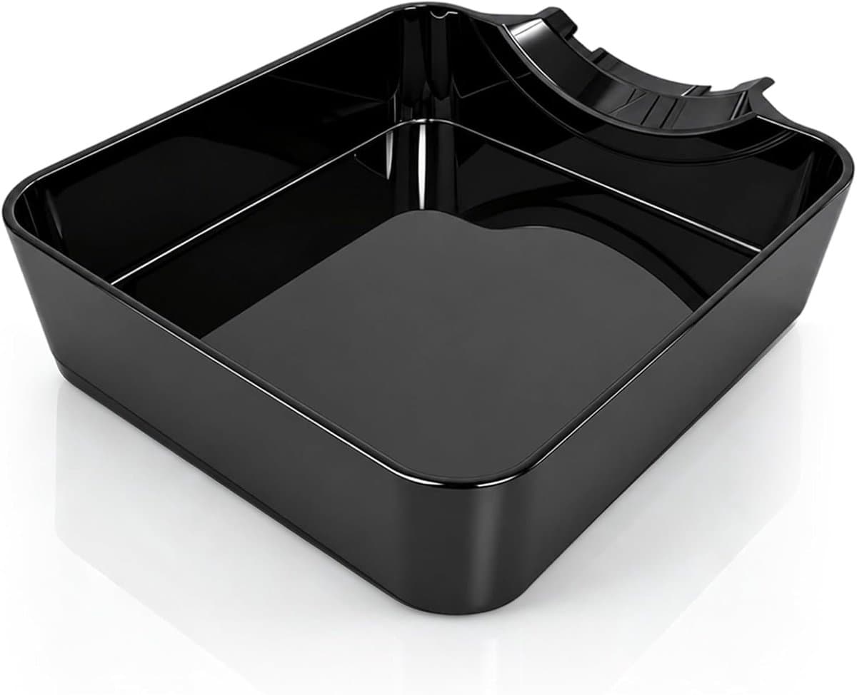 Afvoerbak voor wasmachine - Lekbak wasmachine - 17,4 × 16,4 cm - Lekbak voor Vaatwasser - Wateropvangbak - Wasmachine opvangbak - Opvangbak tegen lekkage - Opvangbak voor filterreiniging - Waterdichte bak - Afvoerbak - Wasmachine Lekbak - Zwart — afbeelding 1