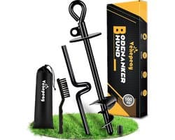 SnelShoppen - Pro Ground Anchor 37 cm - Extra Stabiele Spiralanker tot 100 kg voor Grote Honden - Roestbestendig, Ideaal voor Strand, Camping, Tuin en
