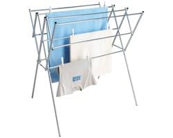 Telescopische wasdroger, roestvrij staal, glanzend, 3774017500, zilver, afmetingen (B x H x D): 54-92 x 96,5 x 65,5 cm