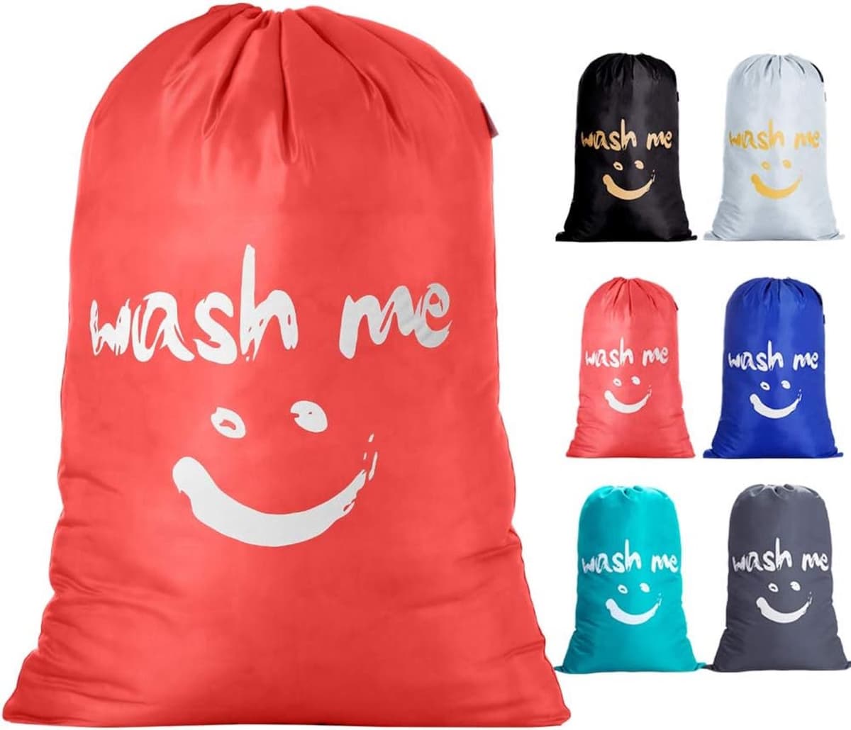Waszak voor op reis, vuile was, wasverzamelaar, grote opvouwbare wasmand, opbergtas, waston, wasmand, voor buiten, wasbakstof, 120 l, oranje — afbeelding 1