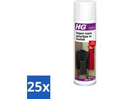25 x HG - Tegen Nare Geurtjes In Textiel - Natuurlijk Zuiveringsproces - Veilig Voor Alle Textiel - 400 ml - Voordeelverpakking - 25 stuks