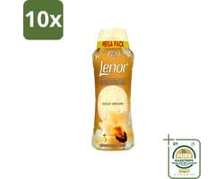 10 x Lenor – Geurparels – Gouden Orchidee – 570 g - Wasstrips - Geurparel - Wasgeur - Orchidee - Vanille - Wasgeurparfum
