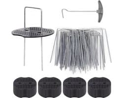 Dailygoods- Grondankers Antiroest - 50 Stuks - Bevestigingsankers Tuin - U-vormig - Staal met Verzinkte Behandeling - Geschikt voor Onkruiddoek - Tuin