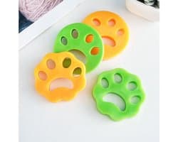 4 Stuks ontharingsfilters voor huisdieren Wasmachine Haarverwijderaar Herbruikbare schoonmaakaccessoires (groen, oranje)