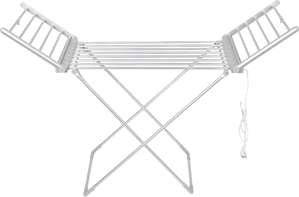 Elektrisch droogrek (opvouwbaar) 1470x540x940mm zilver — afbeelding 1