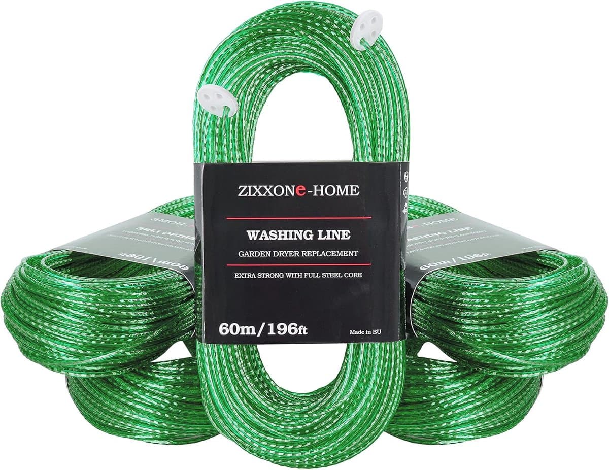 Extra Sterke Drooglijn met Stalen Kern - 60 Meter, Universeel voor Tuin en Camping — afbeelding 1