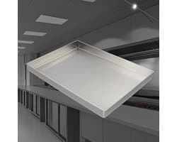 Lekbak RVS - Condensbak Afvoer - Buitenunit Bescherming - Roestvrij Staal 304 - 120x10cm